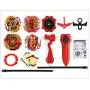 RGoal Bey Battle Burst Gyro Attack Blades Metal Fusion Evolution Combination with Starter Battle Arena, Launchers & Includes 4 Battling Metal Gyro Blades(4in1)