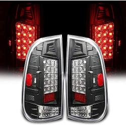 AJP Distributors LED Tail Light Lamp For Ford F150 F250 F350 Style Side (Black)