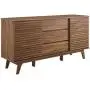 Modway Render 63'' Mid-Century Modern Sideboard Buffet Table or TV Stand in Walnut