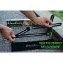 Heavy Duty Aluminum Multi Angle Measuring Ruler for DIY Workers | Angle Finder Woodworking Tool | Tile Flooring +FreePouch universal angler ruler Metal Gift Men Women Template Layout Tools (Black)