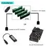 DS RGB RAM Shell Memory Glowing Heatsink for Computer, LED Cooling Vest Fin Heat Sink with Controller for DDR3 DDR4 (4 Pack, M Series) DS RGB RAM Shell Memory Glowing Heatsink for Computer, LED Cooling Vest Fin Heat Sink with Controller for DDR3 DDR4 (4 Pack, M Series)