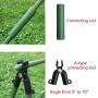 F.O.T Sturdy Metal Garden Stakes 25Pcs Gardening Support 2 Ft Plastic Coated Plant Sticks,Plant Cage Supports Climbing for Tomatoes,Trees,Cucumber,Fences,Beans,Vegetable Trellis(Climbing Frame)
