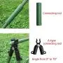 F.O.T Sturdy Metal Garden Stakes 25Pcs Gardening Support 2 Ft Plastic Coated Plant Sticks,Plant Cage Supports Climbing for Tomatoes,Trees,Cucumber,Fences,Beans,Vegetable Trellis(Climbing Frame)