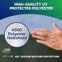 YardStash Heavy Duty Waterproof Deck Box Cover Protects from Outdoor Rain Wind and Snow. Extends Lifetime of Storage Box with UV Protected Rip-Stop 210D Heat Shield 600D Polyester