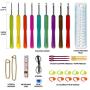 BeCraftee Crochet Hook Set with Ergonomic Handles for Extreme Comfort. Perfect Crochet Hooks for Arthritic Hands, Smooth Knitting Needles for Superior Results & 22 Knitting Accessories.