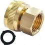 HZFJ 1PCS Thumb Quick Swivel Connector Adapter,Industrial Metal Brass Garden Hose Threaded 3/4 to 1/2 NPT Fitting Connect, Double Female Thread Garden Hose Adapter Size 3/4'' x 1/2'' NPT Pipe HZFJ 1PCS Thumb Quick Swivel Connector Adapter,Industrial Metal Brass Garden Hose Threaded 3/4 to 1/2 NPT Fitting Connect, Double Female Thread Garden Hose Adapter Size 3/4'' x 1/2'' NPT Pipe