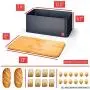 Bread Box with Bamboo Lid - Kensington London Countertop Metal Bread Bin Set with Wooden Chopping Board Top - Keeps Bread Fresher For Longer Bread Box with Bamboo Lid - Kensington London Countertop Metal Bread Bin Set with Wooden Chopping Board Top - Keeps Bread Fresher For Longer