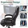 Big and Tall Office Chair 500lb Wide Seat Massage Desk Chair Ergonomic Computer Chair with Headrest Lumbar Support Armrest Rolling Swivel Chair Adjustable PU Leather Task Chair for Adults Women(Brown) Big and Tall Office Chair 500lb Wide Seat Massage Desk Chair Ergonomic Computer Chair with Headrest Lumbar Support Armrest Rolling Swivel Chair Adjustable PU Leather Task Chair for Adults Women(Brown)