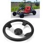 Go Kart Steering Wheel,11.8in Steering Wheel Plastic + Metal for 150cc 250cc Quad Dirt Bike Hammerhead Kandi JCL