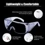 Stylle Safety Goggles Glasses, Protective Eyewear with Clear Lens Wide Vision Scratch Resistant Splash Proof Eye Shield Googles for Work Lab Chemistry 1