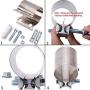 EVIL ENERGY 2.5 Inch 2 1/2 Butt Joint Exhaust Band Clamp Sleeve Stainless Steel 2pcs