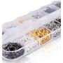 Mudder 6 Colors Lobster Claw Clasps and 6 Colors Open Jump Rings for Jewelry Making (12 mm, 5 mm)