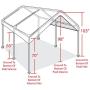 Caravan Canopy 10 X 20-Feet Domain Carport, White