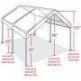 Caravan Canopy 10 X 20-Feet Domain Carport, White