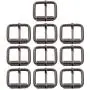 BIKICOCO 1 x 4/5 Roller Pin Buckles Handmade Hardware for Bags Leather Belt Webbing Straps, Gunmetal - Pack of 10