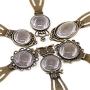 Glarks 12-Pieces Mixed Metal Antique Bronze Bookmark Sets, 6 Styles Round and Oval Alloy Trays and Glass Cabochons for Reading Gift Crafting DIY Book Marker Making