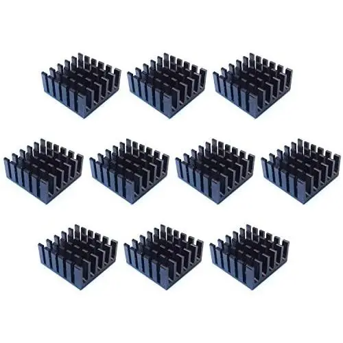 Easycargo 10pcs 22mm Heatsink Kit 22x22x10mm + 3M 8810 Thermal Conductive Adhesive Tape, Cooler Heat Sink for Cooling Raspberry Pi, SSD M.2 2280 GPU IC Chips VRAM VGA RAM (22mmx22mmx10mm) Easycargo 10pcs 22mm Heatsink Kit 22x22x10mm + 3M 8810 Thermal Conductive Adhesive Tape, Cooler Heat Sink for Cooling Raspberry Pi, SSD M.2 2280 GPU IC Chips VRAM VGA RAM (22mmx22mmx10mm)