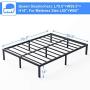 14”Queen Heavy Duty Metal Bed Frame,Premium Strengthen Bed Mattress Foundation,Noise Free&Anti-Slip Sturdy Steel Bed Platform, No Box Spring Needed,3800 lbs Limited and Max Body Weight up to 1200 lbs