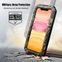 Beasyjoy iPhone 11 Case Waterproof Metal Case Heavy Duty Built-in Screen Full Body Protective Shockproof Dustproof Military Grade Rugged Defender Case Outdoor Case (Camo)