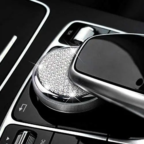 MAXDOOL Bling Accessories Metal Modified Center Console Multimedia Control Button Knob Trims Cover Emblems Stickers for Mercedes Benz A B E GLK GLA CLA GLE ML GL Class (47mm Knob Bling) MAXDOOL Bling Accessories Metal Modified Center Console Multimedia Control Button Knob Trims Cover Emblems Stickers for Mercedes Benz A B E GLK GLA CLA GLE ML GL Class (47mm Knob Bling)