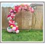 LANGXUN Φ8.5ft (2.6m) Large Size Golden Metal Round Balloon Arch kit Decoration, for Birthday Decoration, Wedding Decoration and Photo Background Decoration