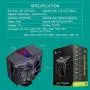 GOLDEN FIELD F06 CPU Cooler, Heatsink with 6 Heatpipes, Dual 120mm PWM Fan, SYNC ARGB Top Cover, CPU Cooling Fan for Intel and AMD GOLDEN FIELD F06 CPU Cooler, Heatsink with 6 Heatpipes, Dual 120mm PWM Fan, SYNC ARGB Top Cover, CPU Cooling Fan for Intel and AMD