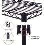 Heavy Duty Clothing Garment Rack Wire Shelving Closet Clothes Stand Rack Double Rod Wardrobe Metal Storage Rack Freestanding Cloth Armoire Organizer (1 Pack)