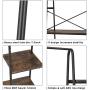 Finnhomy Metal Clothes Garment Rack with 4-Tier Wood Storage Shelves Heavy Duty Accent Furniture for Hanging Clothes/Folding Clothes/ Shoes/ Decors, Freestanding Closet Organizer for Bedroom/ Entryway / Boutiques, Matte Black