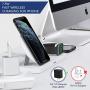 Powlaken 3 in 1 Wireless Charger, Wireless Charging Station Compatible for Apple iWatch Series SE 6 5 4 3 2 1, AirPods Pro 2, Wireless Charging Stand Dock for iPhone 11, 11 Pro Max, XR, XS, X(White)