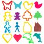 KIDDY DOUGH Tool Kit for Kids - Party Pack w/ Animal Shapes - Includes 24 Colorful Cutters, Molds, Rollers & Play Accessories for Air Dry Clay & Dough