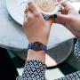 Yutior Stainless Steel Band Compatible with Samsung Galaxy Watch 3 41mm / Galaxy Watch Active 40mm / Active 2 44mm / Galaxy Watch 42mm, 20mm Metal Replacement Band for Women Men, Blue