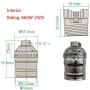 DZS Elec 2PCS E26 /E27 Metal Shell Light Sockets Black Lamp Base Lighting Accessories Light Bulb Holder Edison Vintage Lights