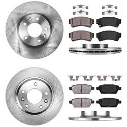 Callahan CRK13624 FRONT 299mm + REAR 280mm Premium 5 Lug [4] Brake Rotors + Ceramic Brake Pads + Clips [fits 2006-2012 Ford Fusion|2007-2012 Lincoln MKZ|2006-2013 Mazda 6|2006-2011 Mercury Milan]