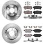 Callahan CRK13624 FRONT 299mm + REAR 280mm Premium 5 Lug [4] Brake Rotors + Ceramic Brake Pads + Clips [fits 2006-2012 Ford Fusion|2007-2012 Lincoln MKZ|2006-2013 Mazda 6|2006-2011 Mercury Milan]