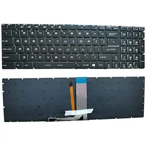 SUNMALL Laptop Replacement Keyboard with Backlight for MSI GE62 GS60 GS70 GS72 GE72 GT72 MS-1772 Series Part Number V143422AK1 19000184 US Layout