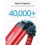 LISEN iPhone Charger Cable, 6.6ft MFi Certified Never Rupture Lightning Cable, 2.4A Fast Charging iPhone Cord Compatible with iPhone 11 Pro Xs Max XR XS X 8 7 6S 6 Plus 5 5S SE iPad Pro (Red)