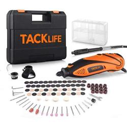 TACKLIFE Rotary Tool Kit with MultiPro Keyless Chuck and Flex Shaft, Versatile Accessories and 4 Attachments and Carrying Case, Multi-functional for Around-the-House and Crafting Projects-RTD35ACL