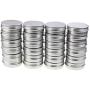 LJY 24 Pieces Round Aluminum Cans Screw Lid Metal Tins Jars Empty Slip Slide Containers (2 oz)