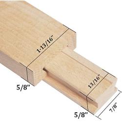 Btibpse Wooden Drawer Slides 40cm Classic Wood Center Guide Track (15-3/4)