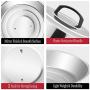 HaSteeL Cheese Melting Dome Set of 2, 12 Inch Round Basting Cover Metal Steam Cover, Stainless Steel Griddle Accessories for Flat Top Grill/Outdoor BBQ/Kitchen Cooking