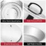 HaSteeL Cheese Melting Dome Set of 2, 12 Inch Round Basting Cover Metal Steam Cover, Stainless Steel Griddle Accessories for Flat Top Grill/Outdoor BBQ/Kitchen Cooking HaSteeL Cheese Melting Dome Set of 2, 12 Inch Round Basting Cover Metal Steam Cover, Stainless Steel Griddle Accessories for Flat Top Grill/Outdoor BBQ/Kitchen Cooking