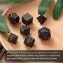 Hestya 7 Pieces Metal Dices Set DND Game Polyhedral Solid Metal D&D Dice Set with Storage Bag and Zinc Alloy with Enamel for Role Playing Game Dungeons and Dragons, Math Teaching (Red Copper)