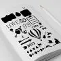 MORSLER Journal Stencil Plastic Planner Stencils for Journal/Notebook/Diary/Scrapbook DIY Drawing Template, 20 Piece