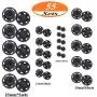 55 Sets Sew-on Snap Buttons Metal Snap Fastener Durable Press Studs Buttons for Sewing Clothing, 4 Sizes (Black) 55 Sets Sew-on Snap Buttons Metal Snap Fastener Durable Press Studs Buttons for Sewing Clothing, 4 Sizes (Black)