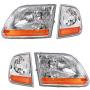 Headlight & Parking Light Left & Right Set Kit for 02-03 F150 Harley Davidson