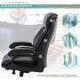 High Back Big & Tall 400lb Office Chair - Heavy Duty Metal Base, Adjustable Tilt Angle, Thick Padding and Ergonomic Design Bonded Leather Executive Desk Computer Task Swivel Chair