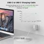 USB C to USB C Charging Cable, Cord Compatible with MacBook Pro, 12 inch, New Air 13 inch, 2020/2018 iPad Pro 12.9, 11, New Air 4, Google Pixel 2/3/4 XL, Nexus 6P, All PD USB C Charger, USB-IF, 6.6ft
