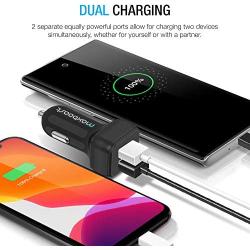 Maxboost Car Charger with SmartUSB Port 4.8A/24W [Black] Charger Adapter for iPhone 12 11 Pro Max/XS Max/XR/XS/X/8/7/Plus,Galaxy S20 Ultra/S10/S10+/S10e/Note,LG,iPad Pro/Air 2/Mini,Huawei, Moto,Pixel