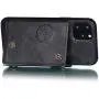 Herbose Case Compatible with iPhone 12-iPhone Pro Cover with Full Armor Wallet |iPhone Case for Card Holder | Metal and Leather Back - Magnetic Car Mount and Kick Stand (6.1 inch)