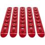 Opall Front Door & Back Door Aluminum Grab Handle Cover for 2007-2018 Jeep Wrangler JK & Unlimited 4 Door 5pcs/Set (Red)